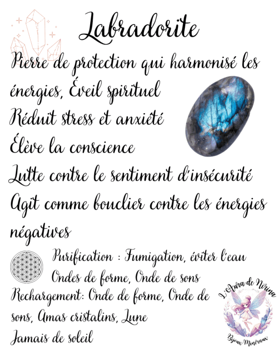 Pierre plate Labradorite Violette