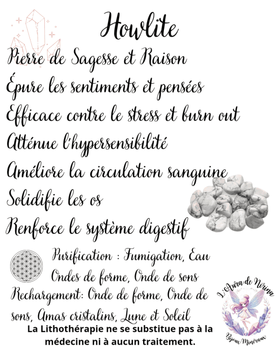 Pierre roulée Howlite 