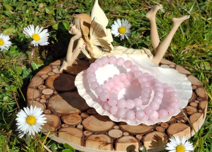 Bracelet Quartz Rose 8mm