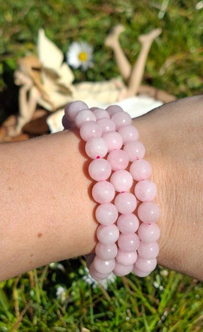 Bracelet Quartz Rose 8mm