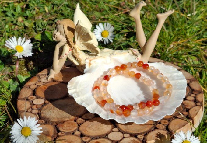Bracelet en Cornaline 6mm
