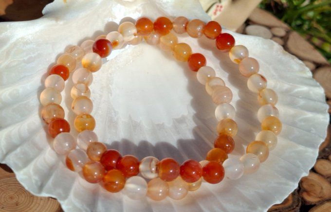 Bracelet en Cornaline 6mm