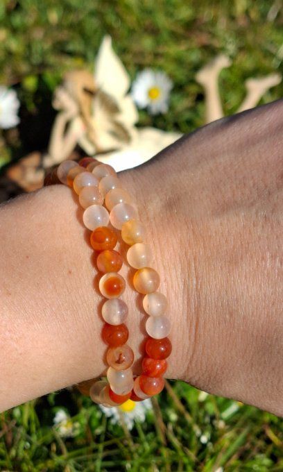 Bracelet en Cornaline 6mm