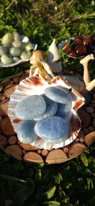 Pierre plate Calcite bleue