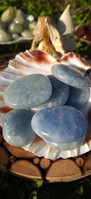 Pierre plate Calcite bleue