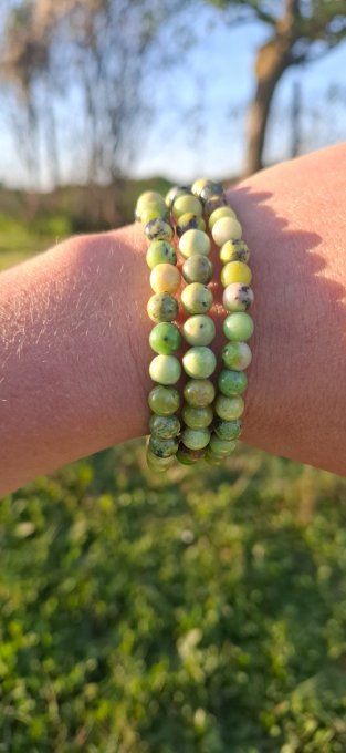 Bracelet Chrysoprase citron 6mm