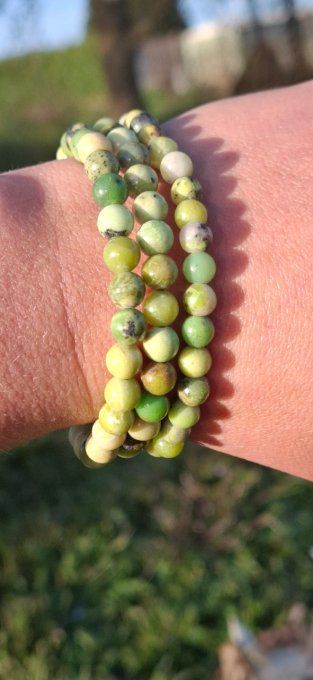 Bracelet Chrysoprase citron 6mm