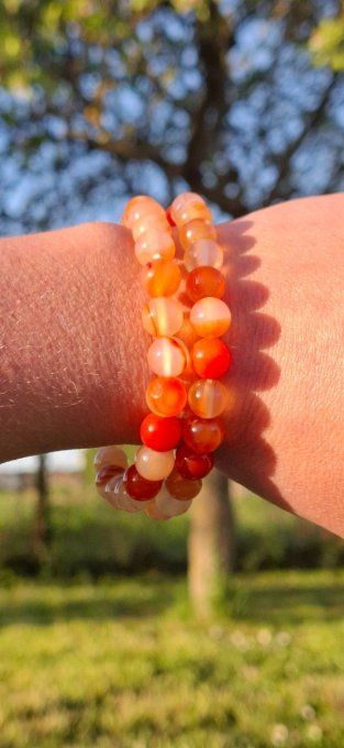 Bracelet Cornaline 8mm 