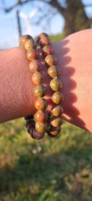 Bracelet Unakite 8mm