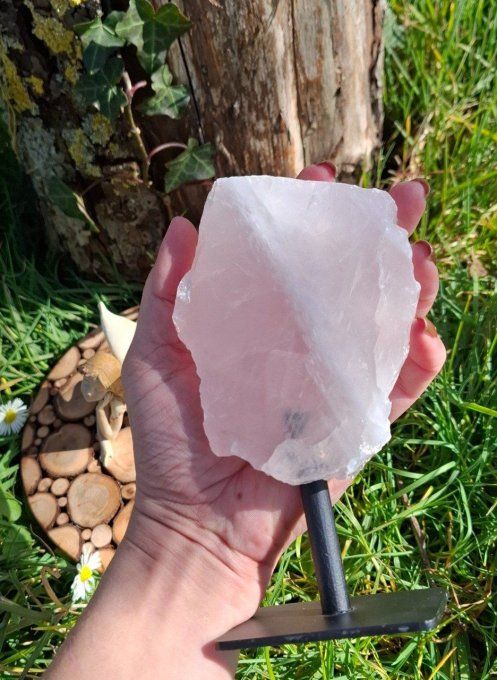 Quartz Rose sur pied