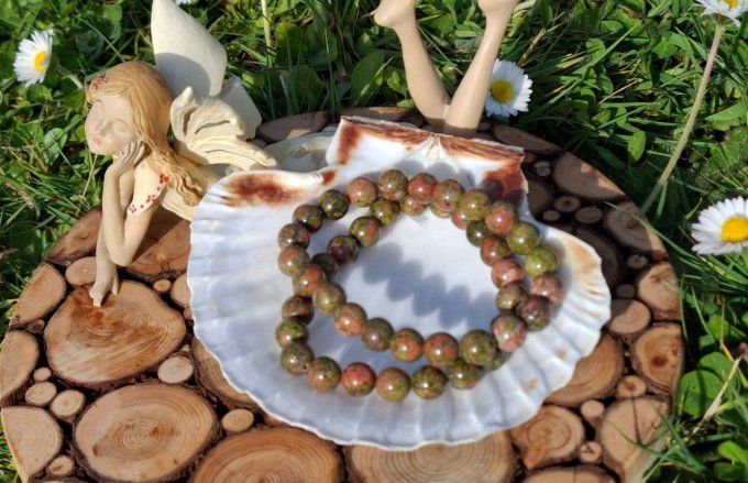 Bracelet Unakite 8mm