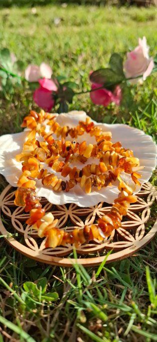 Bracelet baroque en Ambre Baltique